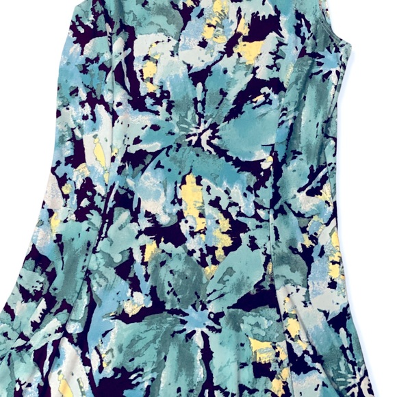 Vintage green floral summer dress - Picture 2 of 3